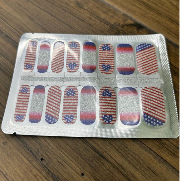 Nail Wraps 4th of July "Favorite Freedoms" 5 Complete SETS! Stars Stripes Hearts - Picture 6 of 15